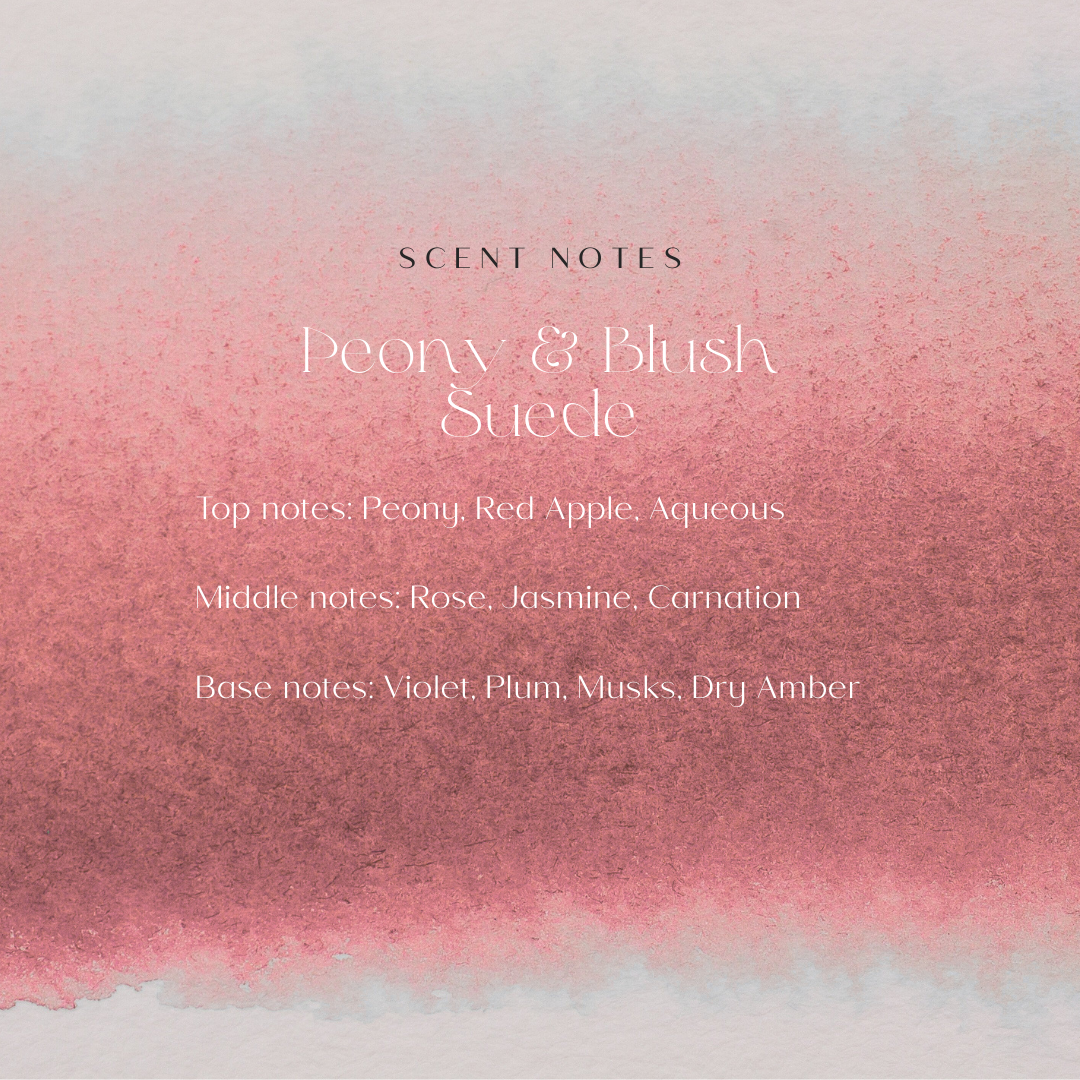 Peony and Blush Suede Wax Melt
