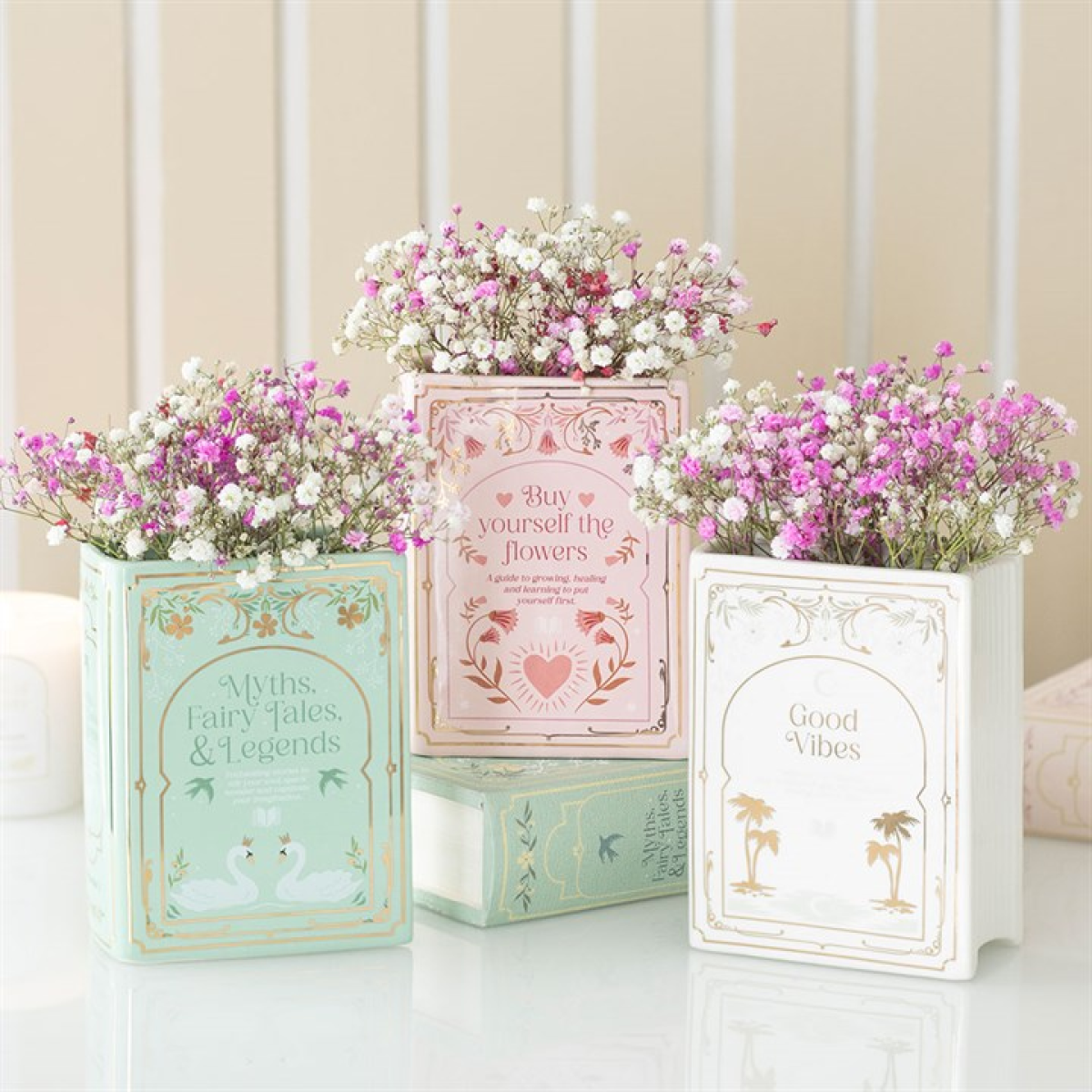 White Book Shaped Vase