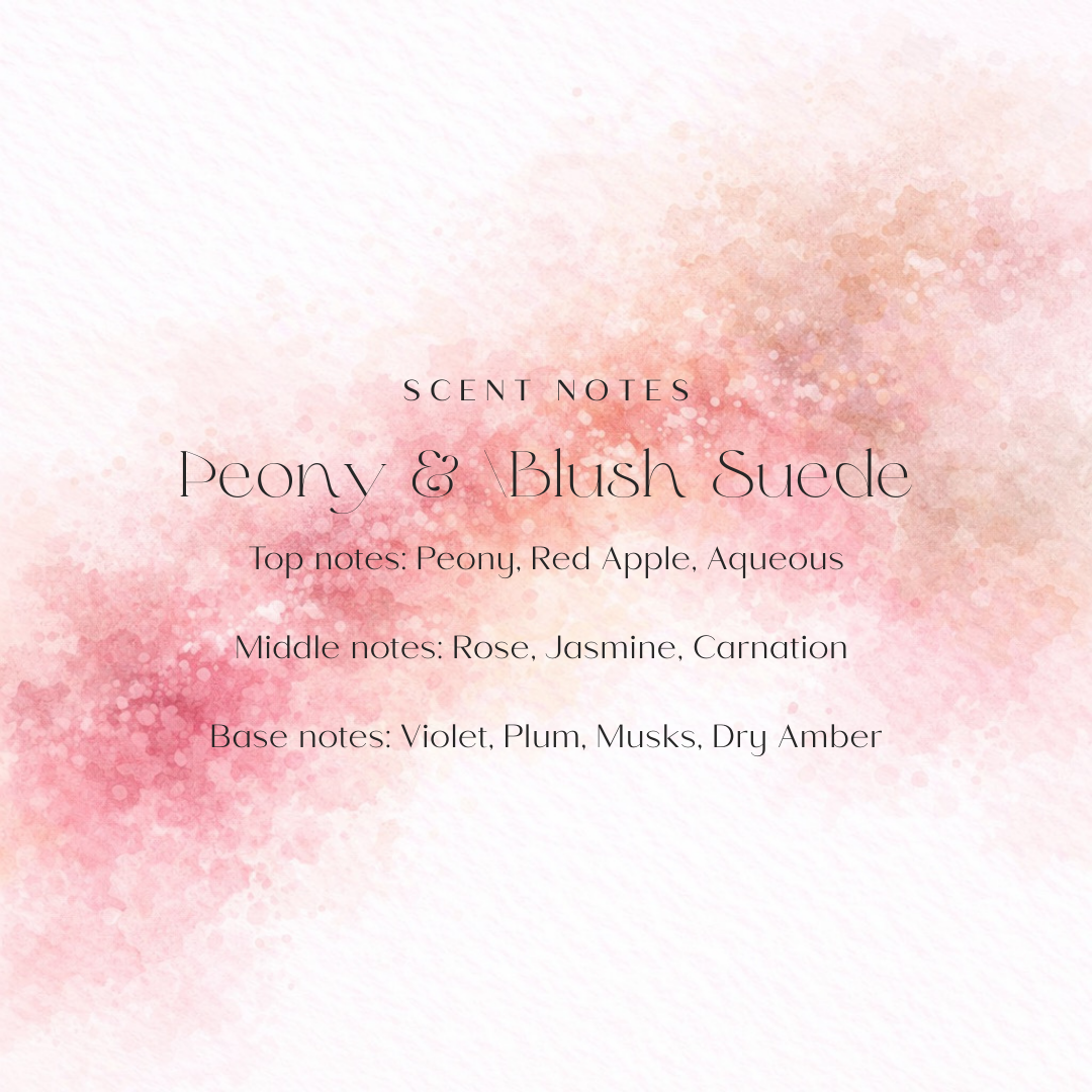 Peony and Blush Suede Wax Melts