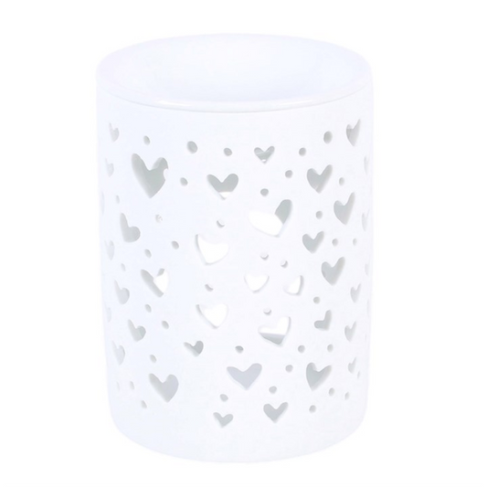 White Heart Cut Out Wax Melt Warmer