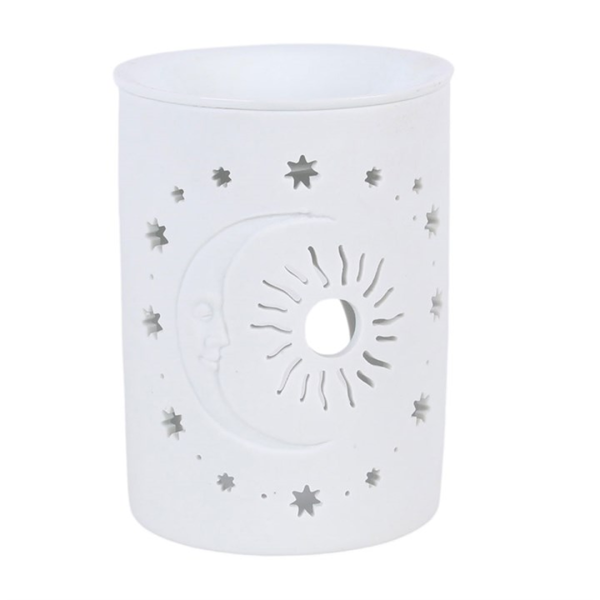 White Sun and Moon Cut Out Wax Melt Warmer