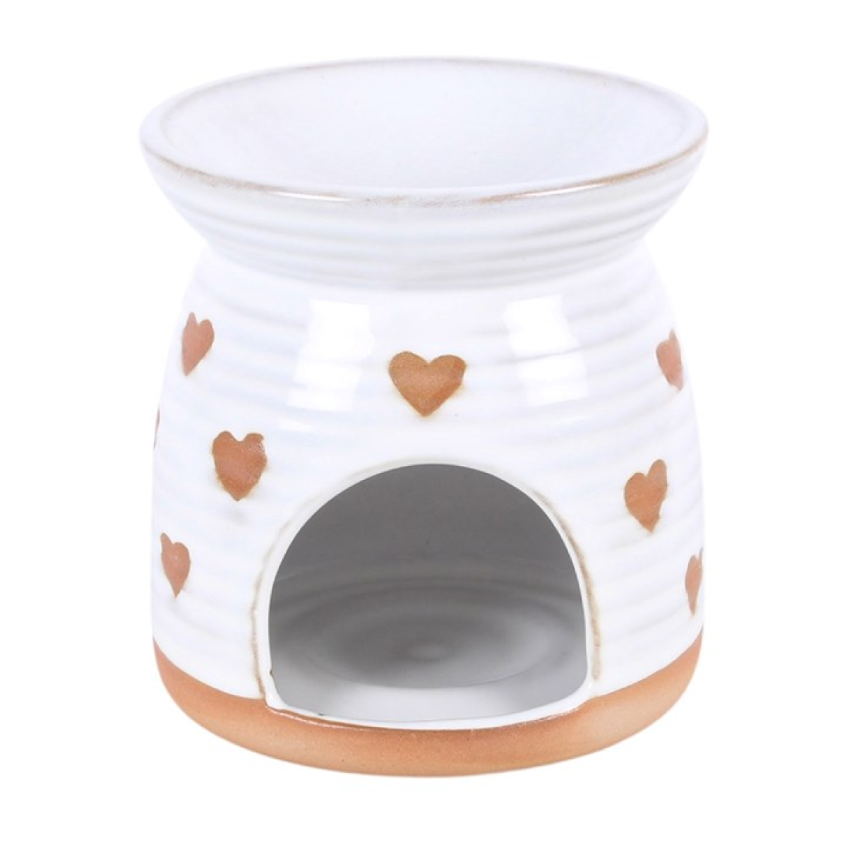 Beige Heart Print Wax Melt Warmer