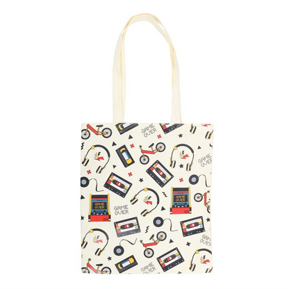 Retro 80s Print Polycotton Tote Bag