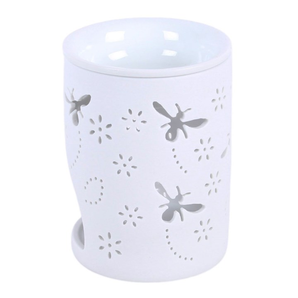 White Bee and Flower Cut Out Wax Melt Warmer