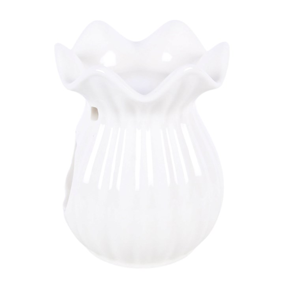 White Pleated Flare Wax Melt Warmer