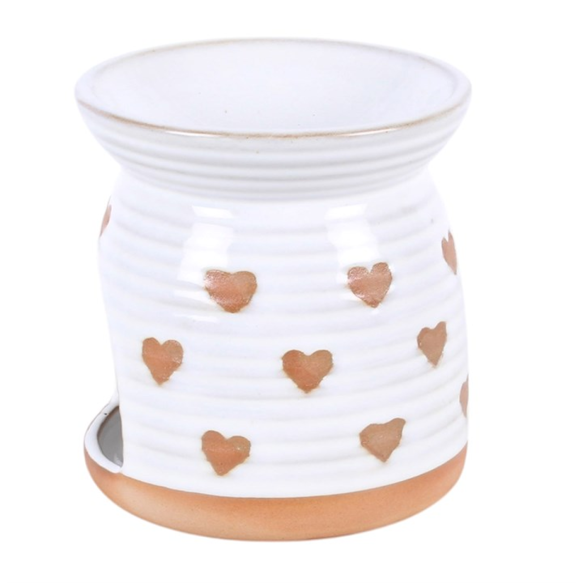 Beige Heart Print Wax Melt Warmer