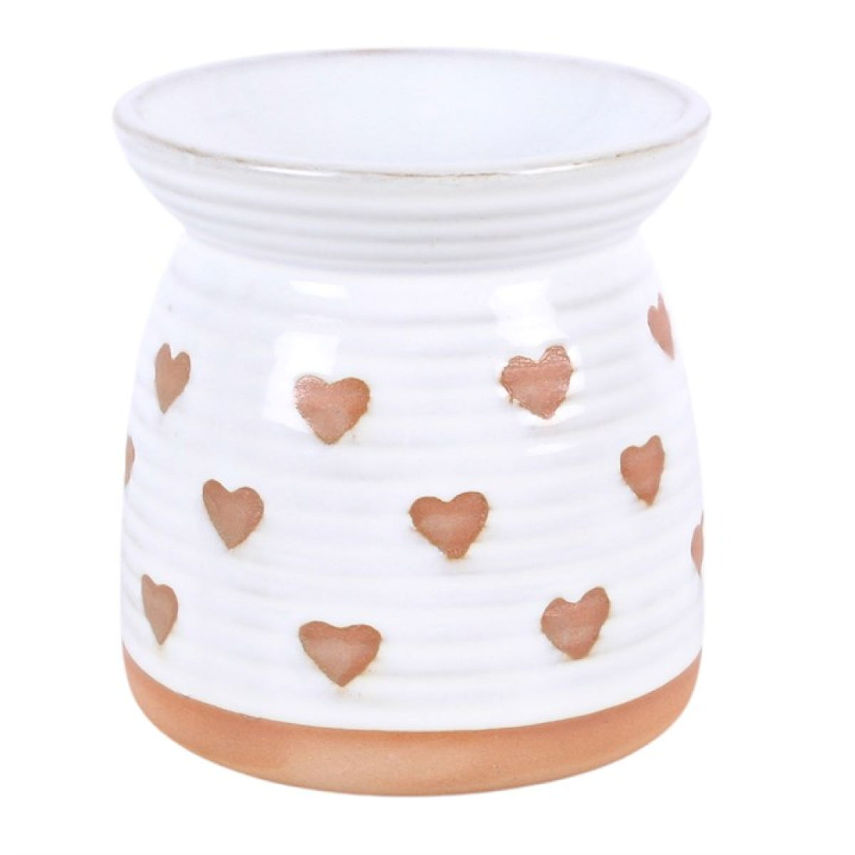 Beige Heart Print Wax Melt Warmer