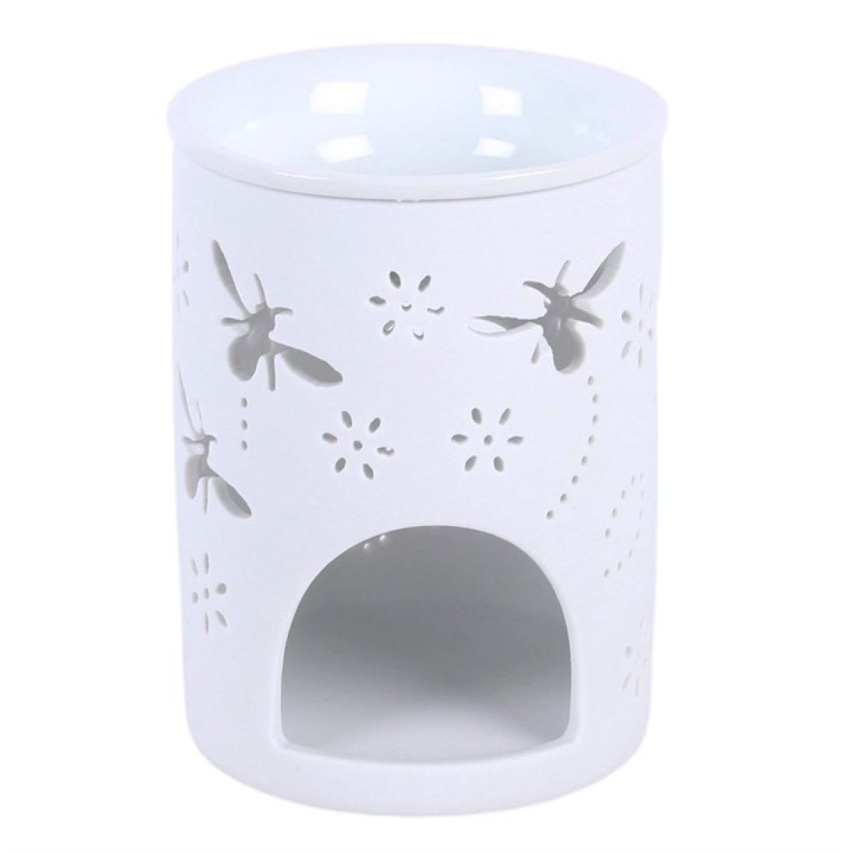 White Bee and Flower Cut Out Wax Melt Warmer