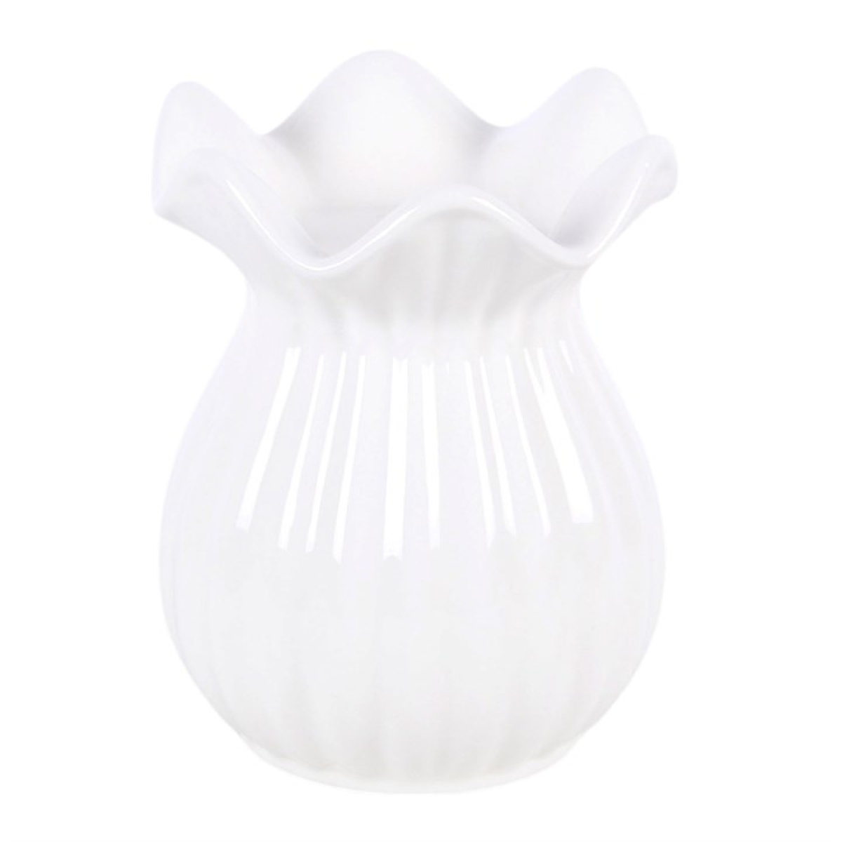 White Pleated Flare Wax Melt Warmer