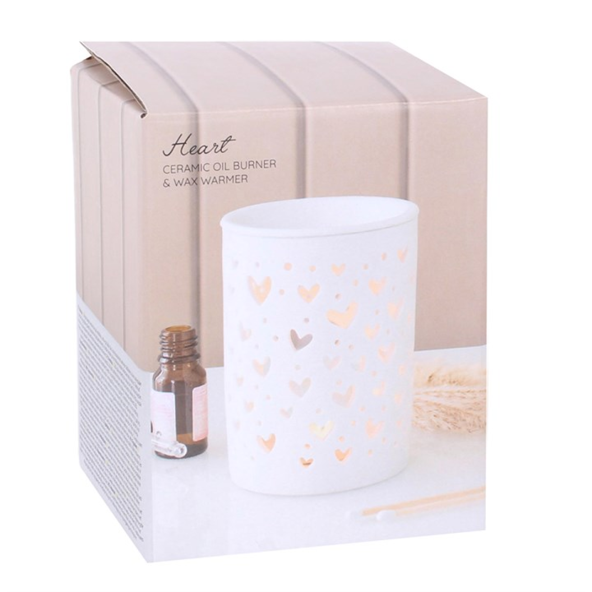 White Heart Cut Out Wax Melt Warmer