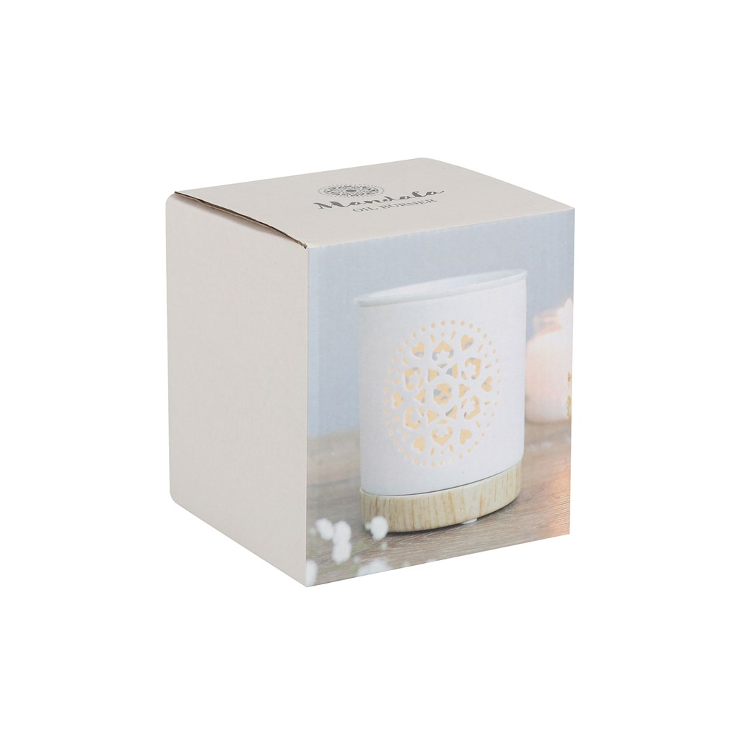 White Mandala Cut Out Wax Melt Warmer