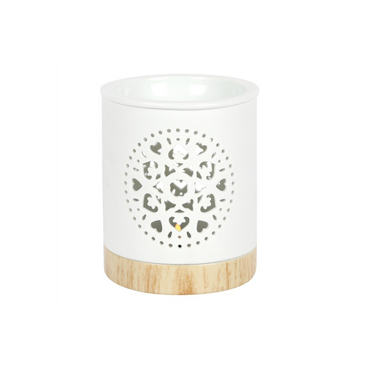 White Mandala Cut Out Wax Melt Warmer