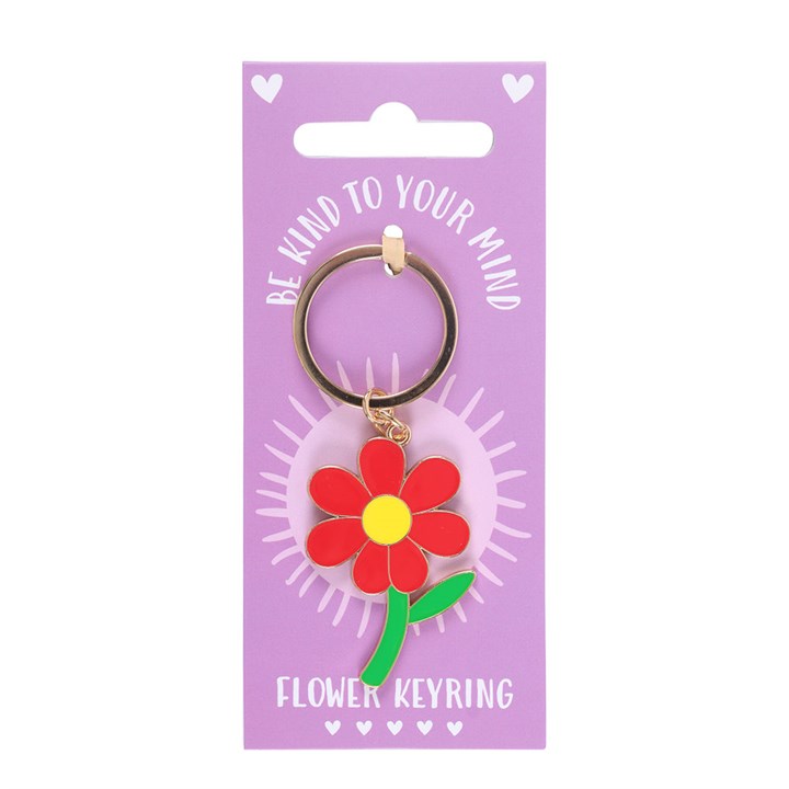 Be Kind to Your Mind Flower Keyring