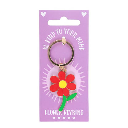 Be Kind to Your Mind Flower Keyring
