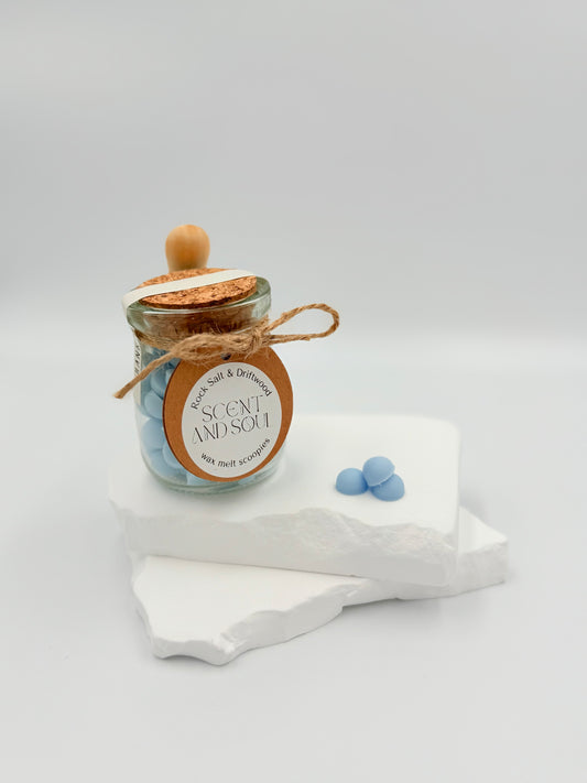Rock Salt and Driftwood Wax Melt Scoopies Jar