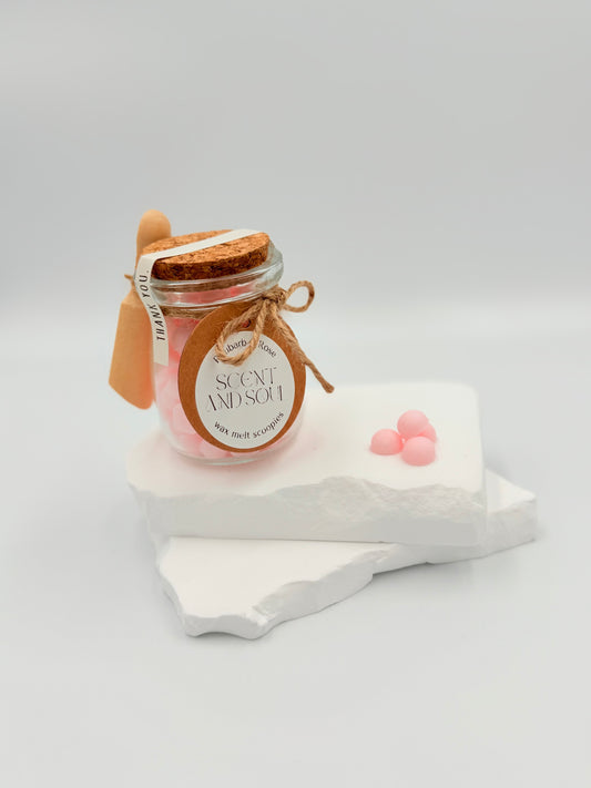 Rhubarb and Rose Wax Melt Scoopies Jar