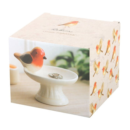 Robin Bird Bath Trinket Dish