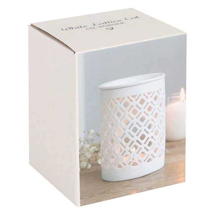 Matte Lattice Cut Oil Burner
