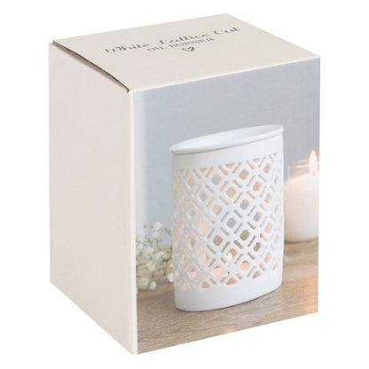 Matte Lattice Cut Oil Burner