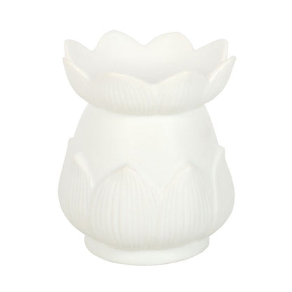 White Lotus Flower Oil Burner
