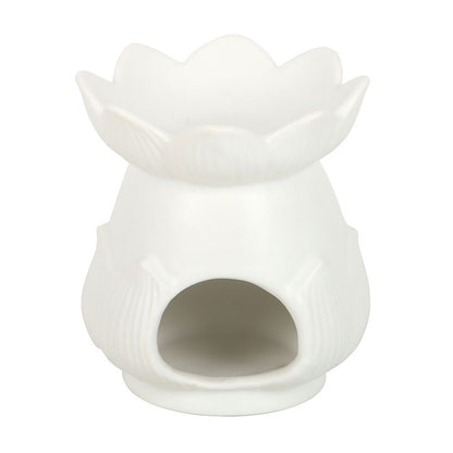 White Lotus Flower Oil Burner