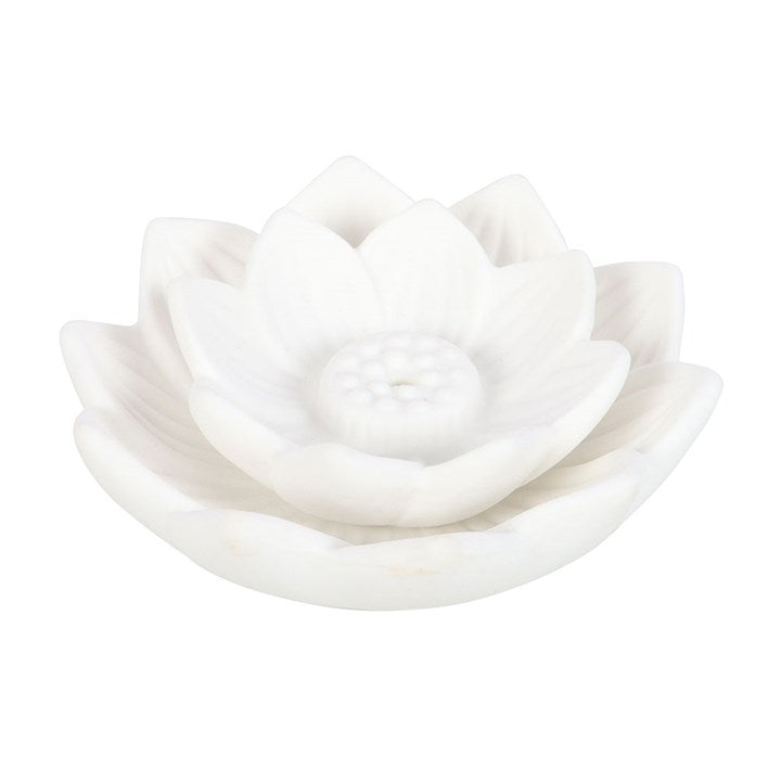 White Lotus Flower Incense Stick Holder