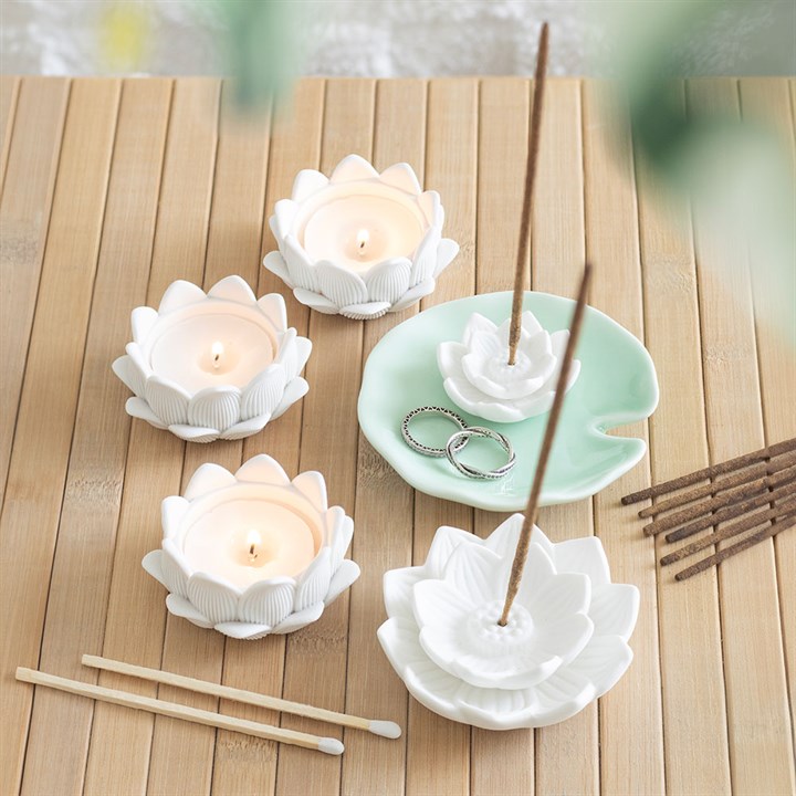 Lotus Flower Incense Stick Holder and Trinket Dish