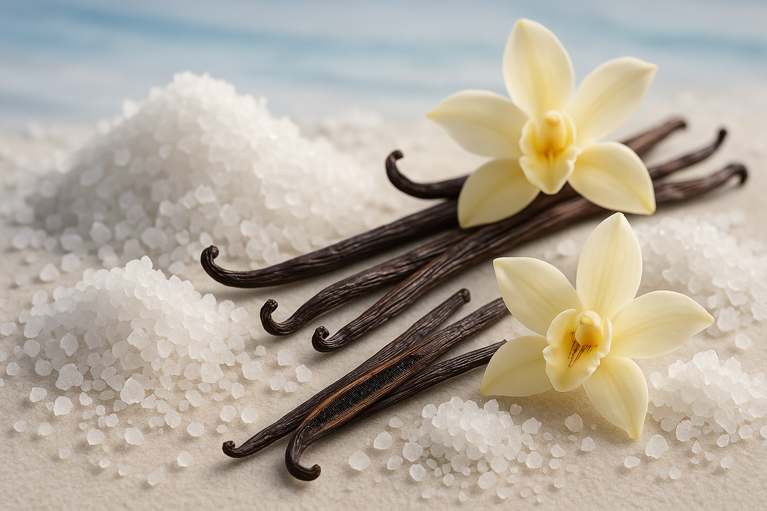 sea salt and vanilla